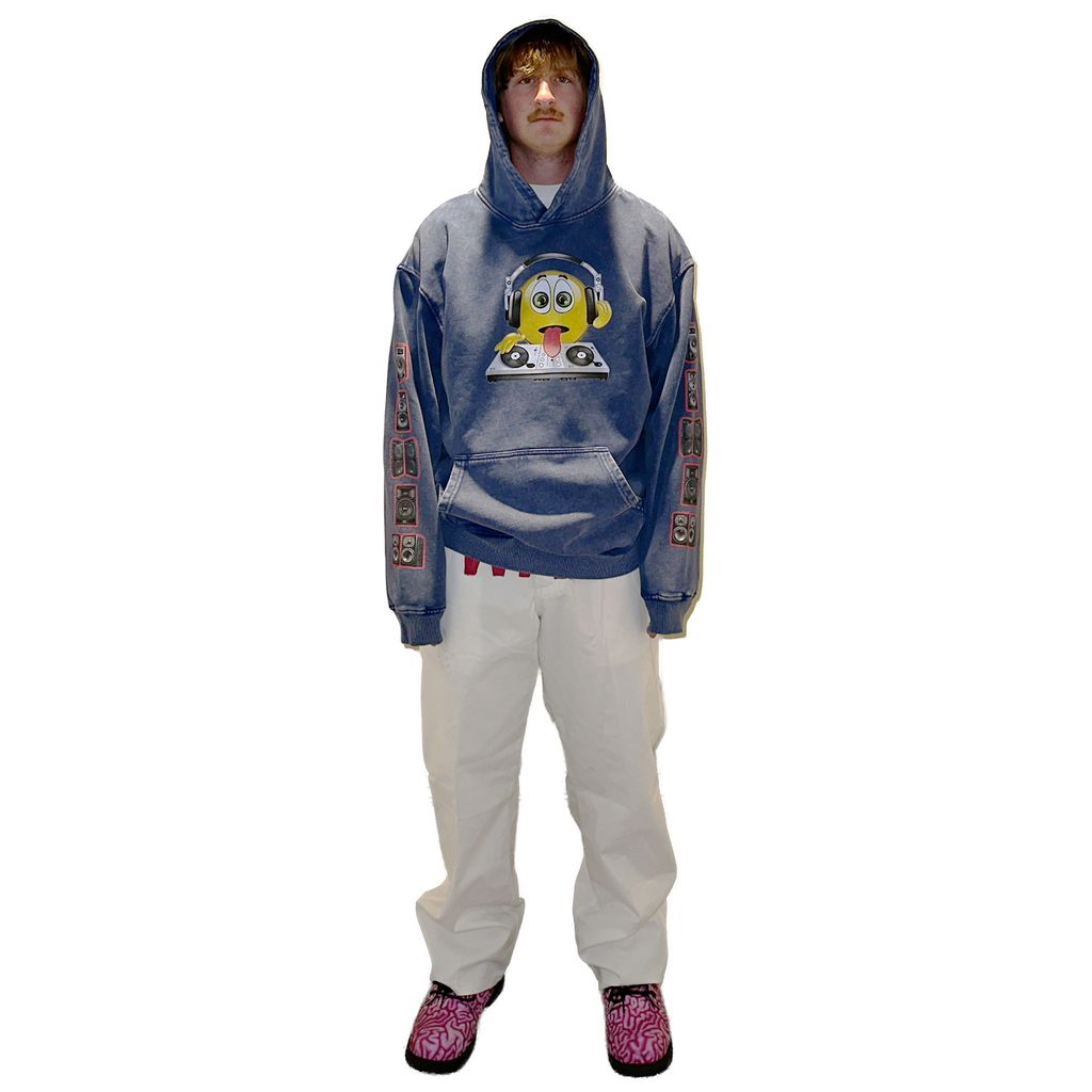 I LUV DUBSTEP HOODIE BLUE
