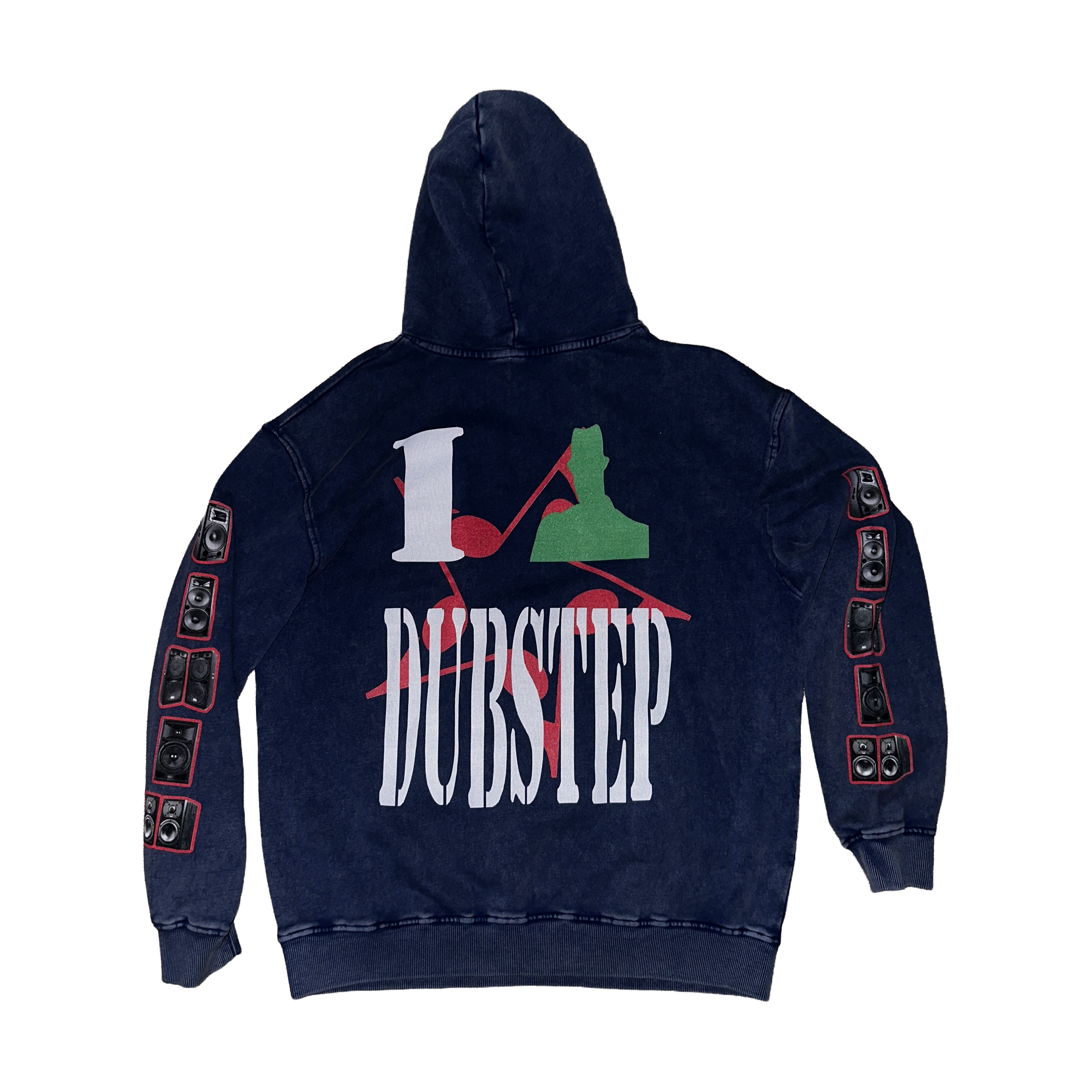 I LUV DUBSTEP HOODIE BLUE